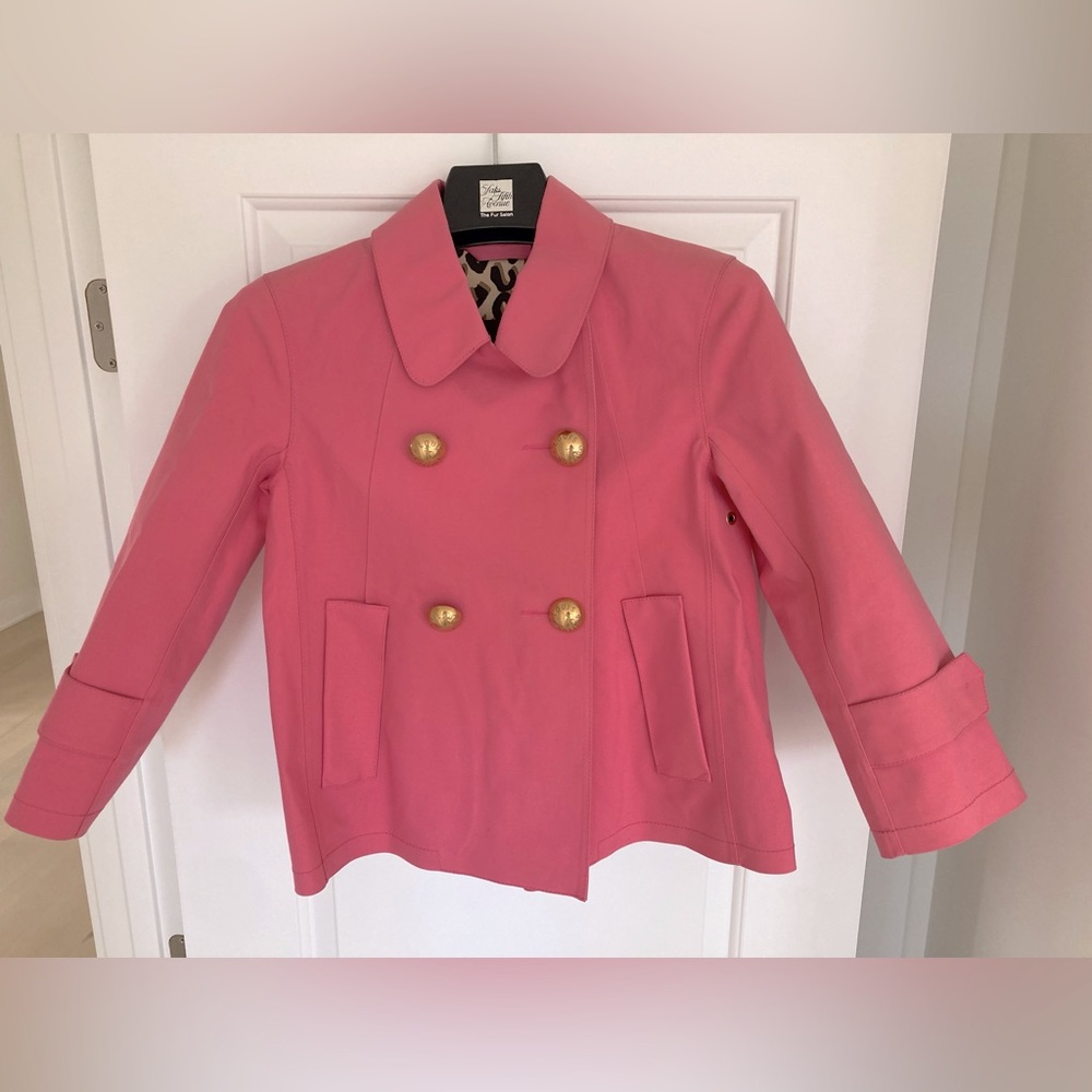 Louis Vuitton Short Macintosh Jacket Size 36 FR (France) Pink with Brass Buttons